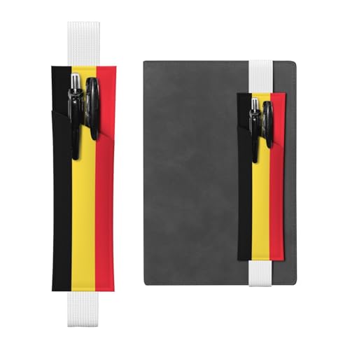Weißes Leder-Stifthalter, Lesezeichen, WZYWHJ Flagge von Belgien, bedruckt, Premium-PVC-Leder, elastisches Band, Design für Notizbücher, Tagebücher und Planer Weißes Leder-Stifthalter, Lesezeichen, WZYWHJ Flagge von Belgien, bedruckt, Premium-PVC-Leder, elastisches Band, Design für Notizbücher, Tagebücher und Planer von WZYWHJ
