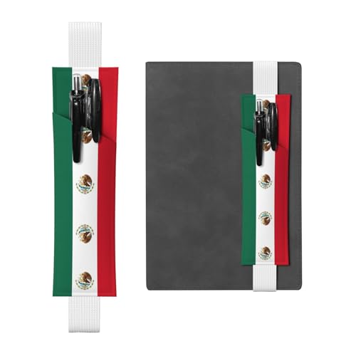 Weißes Leder-Stifthalter, Lesezeichen, WZYWHJ Flagge von Mexiko, bedruckt, hochwertiges PVC-Leder, elastisches Band, Design für Notizbücher, Tagebücher und Planer Weißes Leder-Stifthalter, Lesezeichen, WZYWHJ Flagge von Mexiko, bedruckt, hochwertiges PVC-Leder, elastisches Band, Design für Notizbücher, Tagebücher und Planer von WZYWHJ
