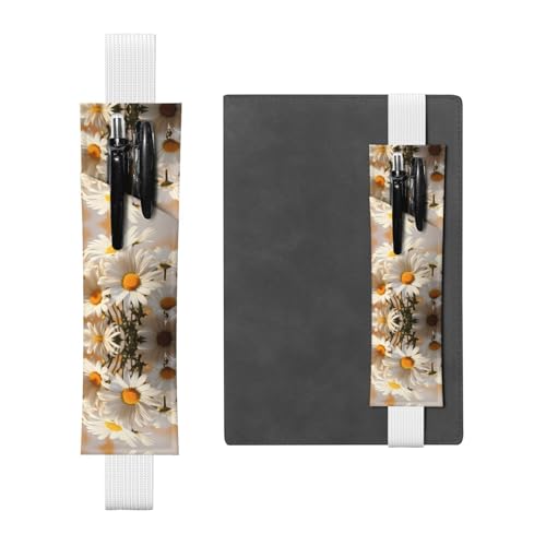 Weißes Leder-Stifthalter, Lesezeichen, WZYWHJ Nationalblume von Italien, bedruckt, Premium-PVC-Leder, elastisches Band, Design für Notizbücher, Tagebücher und Planer Weißes Leder-Stifthalter, Lesezeichen, WZYWHJ Nationalblume von Italien, bedruckt, Premium-PVC-Leder, elastisches Band, Design für Notizbücher, Tagebücher und Planer von WZYWHJ