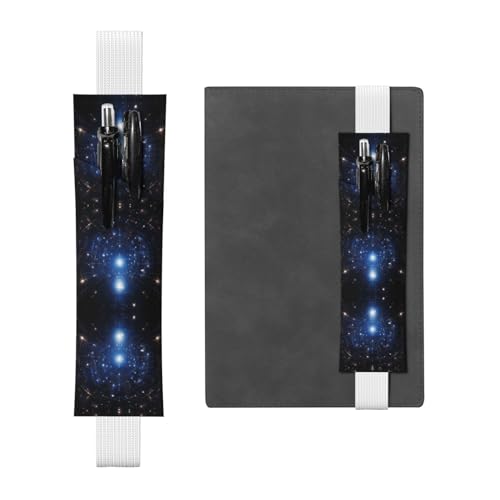Weißes Leder-Stifthalter, Lesezeichen, WZYWHJ Sternenhimmel, bedruckt, hochwertiges PVC-Leder, elastisches Band für Notizbücher, Tagebücher und Planer Weißes Leder-Stifthalter, Lesezeichen, WZYWHJ Sternenhimmel, bedruckt, hochwertiges PVC-Leder, elastisches Band für Notizbücher, Tagebücher und Planer von WZYWHJ