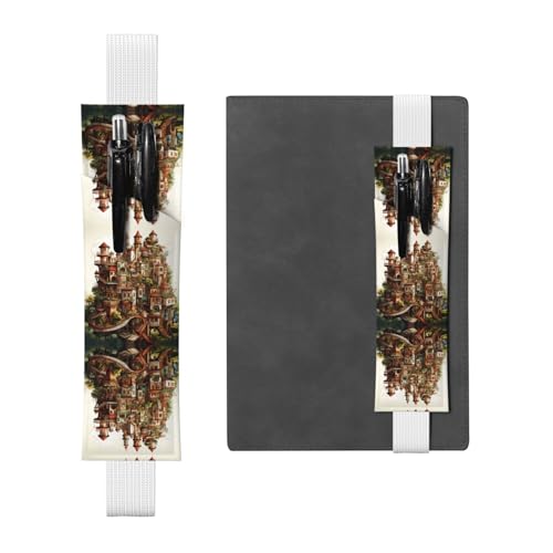 Weißes Leder-Stifthalter, Lesezeichen, WZYWHJ Traumschloss, Bild, Premium-PVC-Leder, elastisches Band für Notizbücher, Tagebücher und Planer Weißes Leder-Stifthalter, Lesezeichen, WZYWHJ Traumschloss, Bild, Premium-PVC-Leder, elastisches Band für Notizbücher, Tagebücher und Planer von WZYWHJ