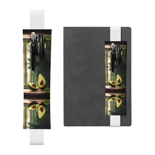 Weißes Leder-Stifthalter, Lesezeichen, WZYWHJ geschnittenes Avocado-Bild – Premium-PVC-Leder, elastisches Band-Design für Notizbücher, Tagebücher und Planer Weißes Leder-Stifthalter, Lesezeichen, WZYWHJ geschnittenes Avocado-Bild – Premium-PVC-Leder, elastisches Band-Design für Notizbücher, Tagebücher und Planer von WZYWHJ