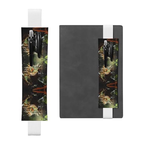 Weißes Leder-Stifthalter, Lesezeichen, WZYWHJ mit stacheligen Eidechsen, Premium-PVC-Leder, elastisches Band-Design für Notizbücher, Tagebücher und Planer Weißes Leder-Stifthalter, Lesezeichen, WZYWHJ mit stacheligen Eidechsen, Premium-PVC-Leder, elastisches Band-Design für Notizbücher, Tagebücher und Planer von WZYWHJ