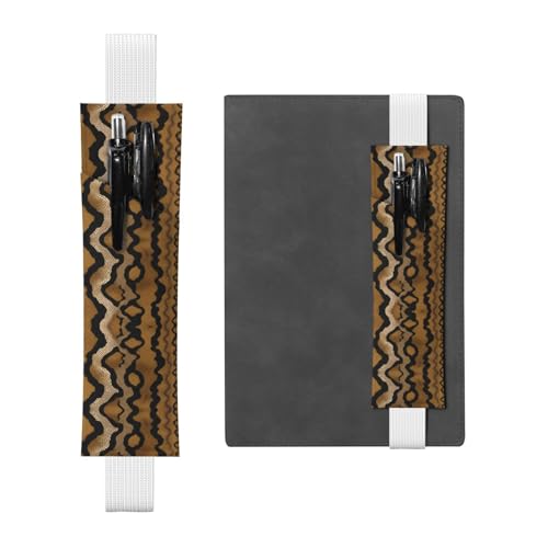 Weißes Leder-Stifthalter, Lesezeichen, großes Schlangenhautmuster, Premium-PVC-Leder, elastisches Band, Design für Notizbücher, Tagebücher und Planer Weißes Leder-Stifthalter, Lesezeichen, großes Schlangenhautmuster, Premium-PVC-Leder, elastisches Band, Design für Notizbücher, Tagebücher und Planer von WZYWHJ