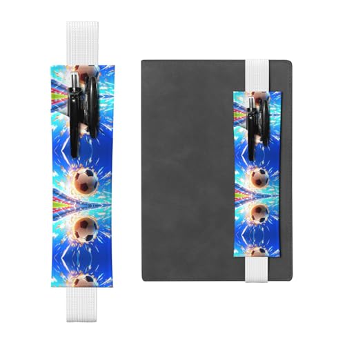 Weißes Leder-Stifthalter, Lesezeichen mit Aufdruck "WZYWHJ the Flying Football", hochwertiges PVC-Leder, elastisches Band für Notizbücher, Tagebücher und Planer Weißes Leder-Stifthalter, Lesezeichen mit Aufdruck "WZYWHJ the Flying Football", hochwertiges PVC-Leder, elastisches Band für Notizbücher, Tagebücher und Planer von WZYWHJ