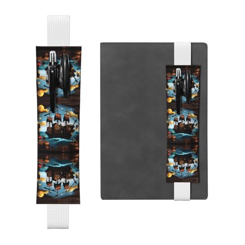 Weißes Leder Stifthalter Lesezeichen WZYWHJ Cartoon Piratenschiff Muster – Premium-PVC-Leder Gummiband Design für Notizbücher, Tagebücher und Planer Weißes Leder Stifthalter Lesezeichen WZYWHJ Cartoon Piratenschiff Muster – Premium-PVC-Leder Gummiband Design für Notizbücher, Tagebücher und Planer von WZYWHJ