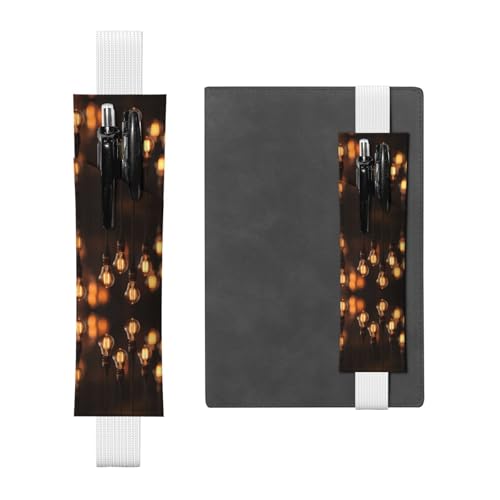 Weißes Leder-Stifthalter-Lesezeichen WZYWHJ einer Reihe von Glühbirnen. Bild – Premium-PVC-Leder, elastisches Band-Design für Notizbücher, Tagebücher und Planer Weißes Leder-Stifthalter-Lesezeichen WZYWHJ einer Reihe von Glühbirnen. Bild – Premium-PVC-Leder, elastisches Band-Design für Notizbücher, Tagebücher und Planer von WZYWHJ