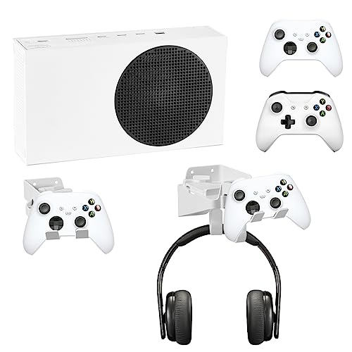 WABRACKET Wandhalterung für XBOX Series S, Dual-Controller-Halterung mit Ladeöffnung und Kopfhörerhalterung, bündiges Design zur Wärmeableitung und rutschfeste Matte WABRACKET Wandhalterung für XBOX Series S, Dual-Controller-Halterung mit Ladeöffnung und Kopfhörerhalterung, bündiges Design zur Wärmeableitung und rutschfeste Matte von Wabracket
