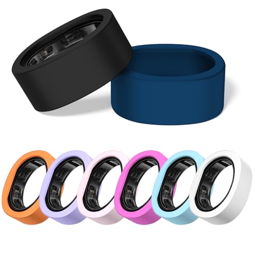 Elastische Silikon-Schutzhülle für Samsung Galaxy Ring, kratzfest, stoßfest, kompatibel mit Samsung Galaxy Smart Ring, Workout-Zubehör für Herren und Damen, 8 Stück (S(5/6/7)) von Wacanc