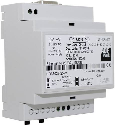 Wachendorff HD6703825M HD6703825M Ethernet Konverter RS-232, RS-485, Ethernet 24 V/DC 1St. von Wachendorff