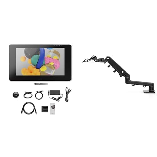 Wacom Cintiq Pro 24 Grafik-Display Mit 4K Auflösung, Flex Arm für 24 und 32 Zoll, Inklusive Pro Pen 2 Stift Mit Ersatzspitzen von Wacom
