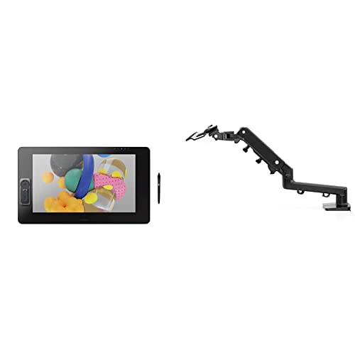 Wacom Cintiq Pro 24 touch, 24 Zoll Grafik-Touch-Display mit 4K Auflösung und Flex Arm für Cintiq Pro 24 und 32, Inklusive Pro Pen 2 Stift mit verschiedenen Ersatzspitzen von Wacom