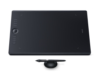 Wacom Intuos Pro Large - Digitizer - højre- og venstrehåndet - 43 cm x 28.7 cm x 0.8 cm - multi-touch - elektromagnetisk - 8 knapper - trådløs, kabling - USB, Bluetooth - sort von Wacom