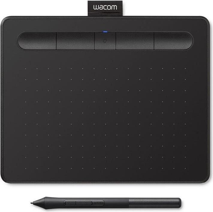 Wacom Intuos S with Bluetooth - Digitalisierer - rechts- und linkshändig - 15,2 x 9,6 cm - elektromagnetisch - 5 Tasten - kabellos, kabelgebunden - USB, Bluetooth 4,2 - Schwarz (CTL-4100WLK-N) von Wacom