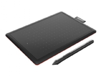 Wacom One by Wacom - Digitalisiergerät - Rechts- und Linkshänder - 21,6 x 13,5 cm - elektromagnetisch - Verkabelung - USB - schwarz, rot von Wacom