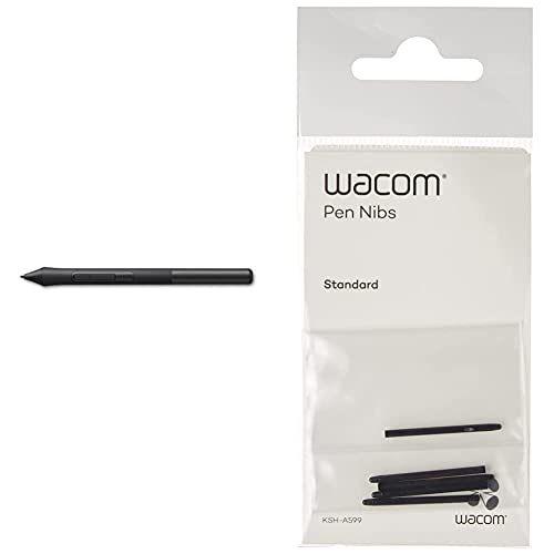 Wacom Pen 4K Intuos CTL-4100 CTL-6100, LP1100K & Standard Stiftspitzen, schwarz 5-TLG von Wacom