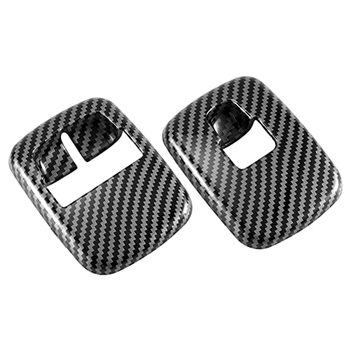 Wadakada 2 PCS Car Carbon Fiber Fensterheber Schalter Knopfabdeckung Zieraufkleber für Smart 453 Fortwo 2015 + ZubehöR von Wadakada