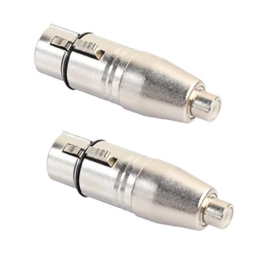 Wadakada 2 Teiliger XLR zu Cinch Adapter, Cinch Buchse zu XLR Buchse Adapter Buchsen Stecker Adapter von Wadakada
