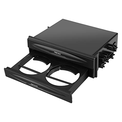 Wadakada Auto Auto Single Din Radio Tasche, Universal Cd Radio Tasche GeträNke Becher Halter Aufbewahrung Box Schwarz von Wadakada