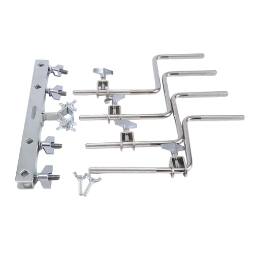 Wadakada Trommelverlängerungsklemme, Trommel-Kuhglockenhalterung, Basstrommel-Kuhglockenhalter für Kuhglocken-Becken, Musikinstrument, Percussion, 4 Köpfe, Langlebig, Hohe Qualität von Wadakada