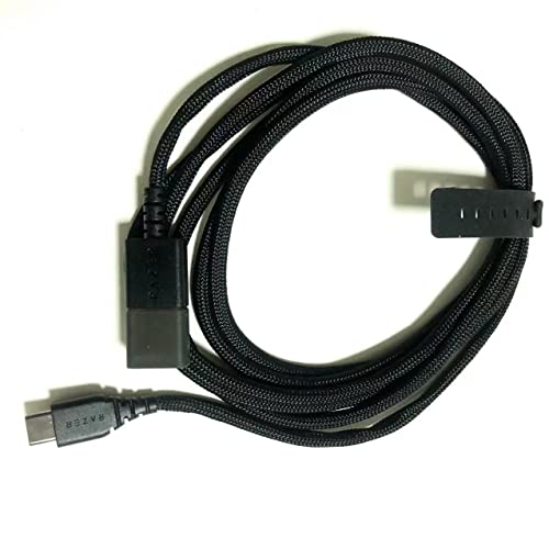 USB C auf USB Daten Ladekabel Kompatibel mit Razer Viper V2 Pro/DeathAdder V3 Pro/Basilisk V3 Pro Wireless Gaming Maus (Schwarz) von Wadetong