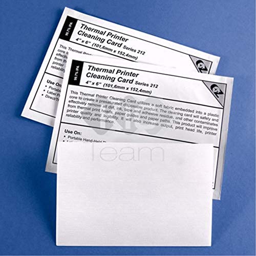 Thermal Printer Cleaning Card 4x6 - 101.6mm x 152.4mm Series 212 (3 Layer) - 25 cards by Waffletechnology von Waffletechnology