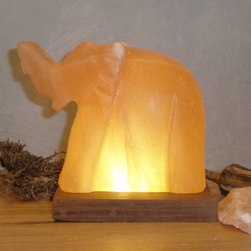LED-Salzleuchte Elefant mit Sockel, bernstein von Wagner Life