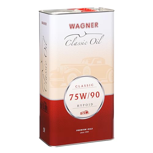 WAGNER Hypoid-Getriebeöl SAE 75W90 Mineralisch API GL 5 & EP-Wirkstoffe Für Old- & Youngtimer| 75W90 Getriebeöl Antriebsachsen, Kegel-,Lenk-,Stirnrad-& nicht synchronisierte Schaltgetriebe, 5 Liter von Wagner