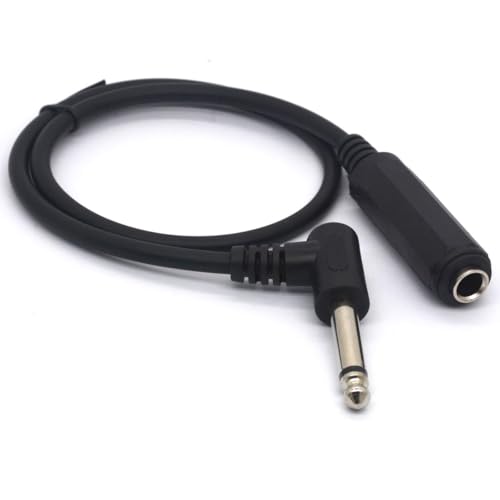 Wagxoey Rechtwinklige 6,35mm Klinke Stecker auf Buchse Adapter, 1m Wagxoey Rechtwinklige 6,35mm Klinke Stecker auf Buchse Adapter, 1m von Wagxoey