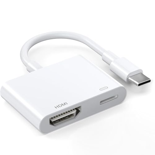 Apple MFi-zertifizierter USB-C-auf-HDMI-Adapter, 4K @ 60Hz für iPhone 16, 15, MacBook Pro Air, iPad Pro, digitales AV-HDMI-2.0-Kabel, kompatibel mit Samsung Galaxy S24 von Wahbite
