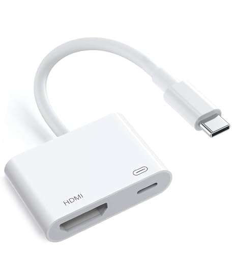 Apple USB-C auf HDMI Adapter 4K @ 60Hz für iPhone 15 16 MacBook Pro Air iPad Pro, USB 3.1 Typ C Digital AV HDMI 2.0 Kabel kompatibel mit Samsung Galaxy S25/S24/S23/S22, Pixelbook, XPS und mehr von Wahbite