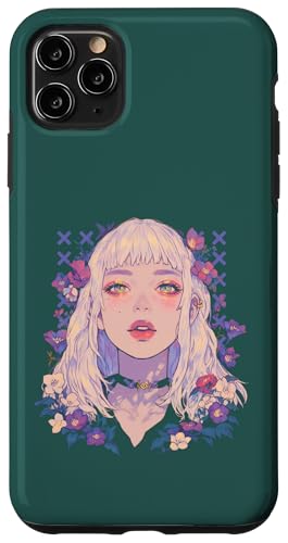 Süße Manga-Hexenblütenpflanze im Altsommer-Anime-Stil Hülle für iPhone 11 Pro Max von Waiifu Cool Anime manga Summer Time co.