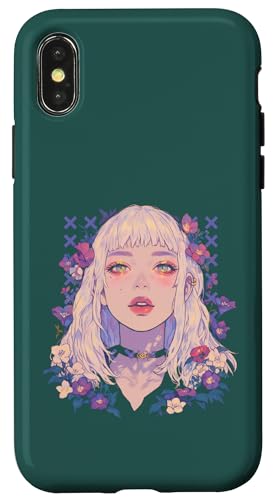 Süße Manga-Hexenblütenpflanze im Altsommer-Anime-Stil Hülle für iPhone X/XS Süße Manga-Hexenblütenpflanze im Altsommer-Anime-Stil Hülle für iPhone X/XS von Waiifu Cool Anime manga Summer Time co.