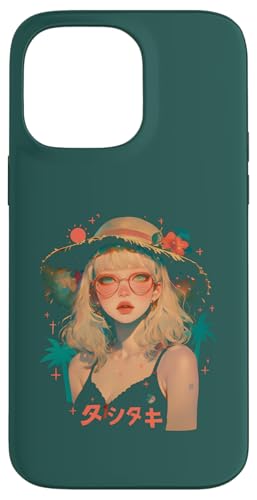Summer Vacation Beach Anime Manga Alt Japan Sunny Retro Hülle für iPhone 14 Pro Max von Waiifu Cool Anime manga Summer Time co.