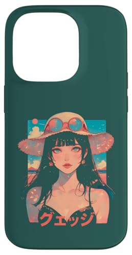 Summer Vacation Beach Anime Manga Alt Japan Sunny Retro Hülle für iPhone 14 Pro von Waiifu Cool Anime manga Summer Time co.