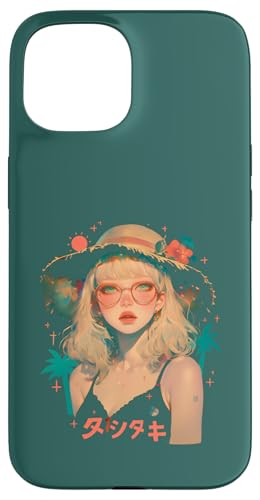Summer Vacation Beach Anime Manga Alt Japan Sunny Retro Hülle für iPhone 15 von Waiifu Cool Anime manga Summer Time co.
