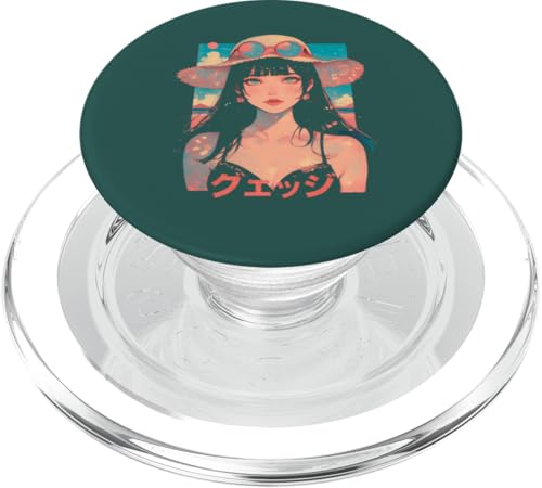 Summer Vacation Beach Anime Manga Alt Japan Sunny Retro PopSockets PopGrip für MagSafe von Waiifu Cool Anime manga Summer Time co.