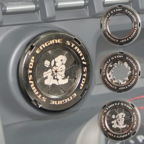 Auto Motor Start Stopp Taste Abdeckring Startknopf Abdeckung Push to Start Button Zündschutzhülle für Motor-Startknopf, Auto Interieur Zubehör Kompatibel (B) von Wailicop