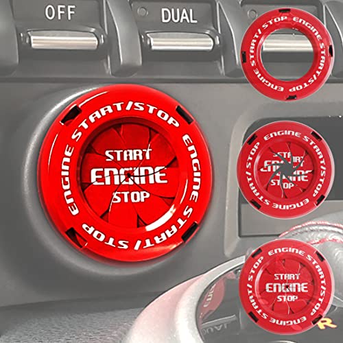Auto Motor Start Stopp Taste Abdeckring Startknopf Abdeckung Push to Start Button Zündschutzhülle für Motor-Startknopf, Auto Motorrad Interieur Zubehör Kompatibel (E) von Wailicop