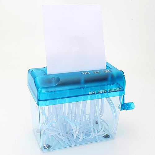 Manual Hand Shredder Mini Portable Shredder for A6 Sheets Hand Crank Paper Shredder for Office School Home Invoices Small Notes Letters Folded A4 Portrait von Wailicop