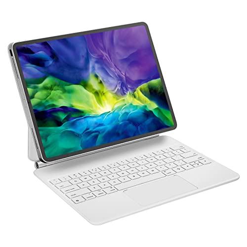 Wainyok Tastaturhülle im Magic-Style für iPad Pro 12,9 Zoll (2022 6. Gen/ 2021 5. Gen/ 2020 4. Gen/ 2018 3. Gen), kabellose Bluetooth-Tastatur mit Trackpad, Hintergrundbeleuchtung, USA QWERTY-Layout von Wainyok