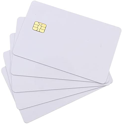Waizmann.IDeaS® 100x Plastikkarten Blankokarten Chipkarte SLE 4442 aus PVC weiß 86 x 54 x 0,76mm glänzend laminiert bedruckbar weiß von Waizmann.IDeaS