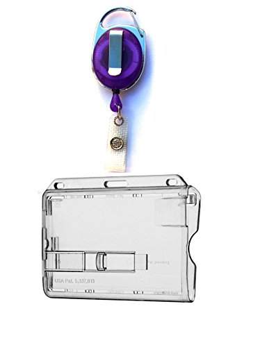 Waizmann.IDeaS® 1x Ausweis-Set Ausweisset Kartenhülle mit einem Schieber - Ausweishülle für 1 Karten mit Ausweiszipper - Ausweishalter oval Zipper Ausweisjojo mit GÜRTELCLIP von Waizmann.IDeaS