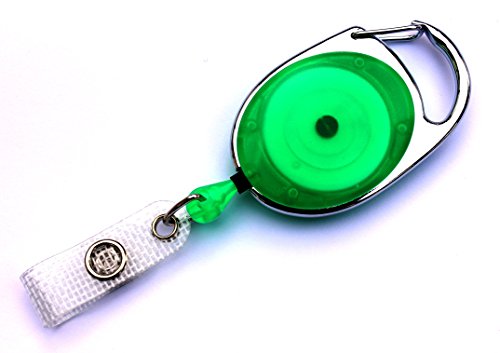 Waizmann.IDeaS® 1x Ausweisjojo Jojo Zipper Ausweishalter Kartenhalter Schlaufenclip Aufrollmechanismus Schlüsselanhänger von Waizmann.IDeaS