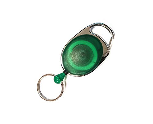 Waizmann.IDeaS® 1x Ausweisjojo Jojo Zipper Ausweishalter Kartenhalter Schlaufenclip Karabinerhaken Ring Schlüsselanhänger von Waizmann.IDeaS