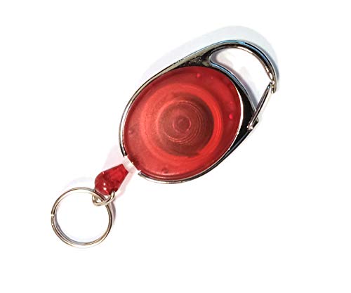 Waizmann.IDeaS® 1x Ausweisjojo Jojo Zipper Ausweishalter Kartenhalter Schlaufenclip Karabinerhaken Ring Schlüsselanhänger von Waizmann.IDeaS