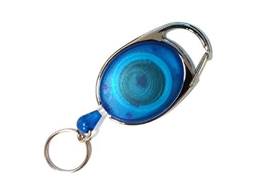 Waizmann.IDeaS® 1x Ausweisjojo Jojo Zipper Ausweishalter Kartenhalter Schlaufenclip Karabinerhaken Ring Schlüsselanhänger von Waizmann.IDeaS