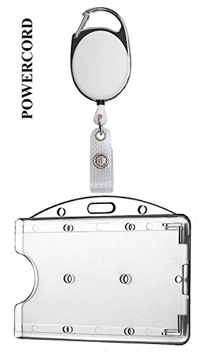 Waizmann.IDeaS® 1x Ausweisset - Ausweisjojo Jojo Zipper EXTRA reißfester POWERCORD Schnur Seil + Kartenhalter Kartenhülle Daumeneingriff horizontal GROSSE FARBAUSWAHL von Waizmann.IDeaS