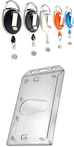 Waizmann.IDeaS 1x Ausweis-Set Ausweisset - Ausweisjojo Jojo Zipper mit Gürtelclip Kartenhalter Kartenhülle Ausweis Hülle vertikal Daumenschub Polycarbonat GROSSE FARBAUSWAHL von Waizmann.IDeaS
