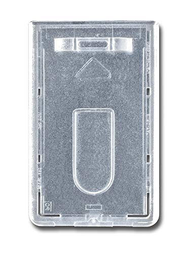 Waizmann.IDeaS 1x Ausweishalter Kartenhülle Ausweishülle Daumenschub 1 KARTE Transparent vertikal von Waizmann.IDeaS